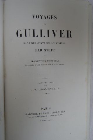 null SWIFT "Voyages de Gulliver" Paris, Garnier frères, 1863.