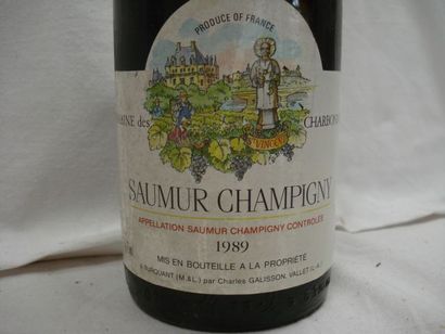 null 2 bouteilles de Saumur Champigny, domaine des Charbonnières, 1989. On y joint...