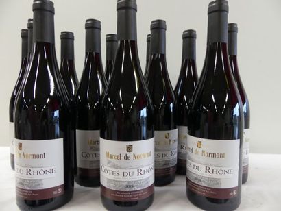 null 12 bouteilles de Côtes du Rhône, Marcel de Normont, 2016