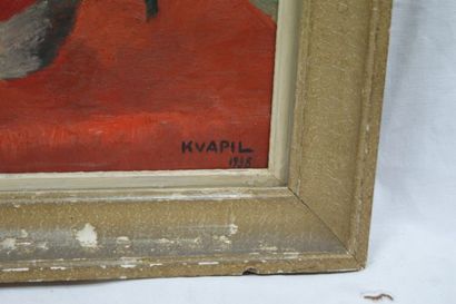 null Charles KVAPIL (1884-1957) "Bouquet de fleurs" Huile sur toile. SBD, datée 1938....