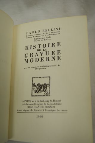 null Paolo BELLINI "Histoire de la gravure moderne" Jean de Bonnot, 1980