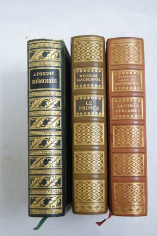 null Lot de 3 volumes, Jean de Bonnot : Fouché "Mémoires" (1967), Machiavel "Le Prince"...
