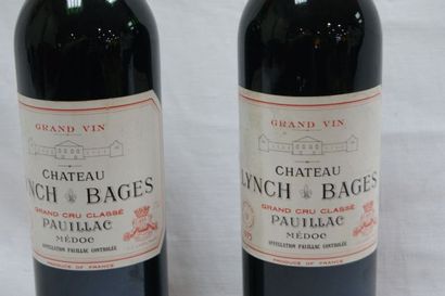 null 2 bouteilles de Pauillac, Château Lynch Bages, 1975 (LB)