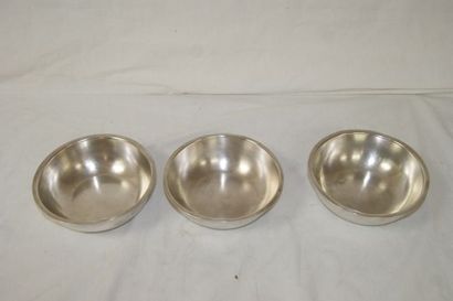 null CHRISTOFLE Ensemble de 3 bols en métal argenté. Diam.: 17 cm