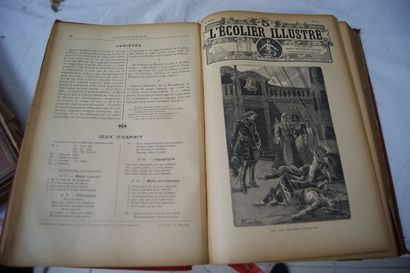 null Lot de 3 recueils : "La Terre illustrée", "Le Petit français illustré (1890),...