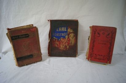 null Lot de 3 recueils : "La Terre illustrée", "Le Petit français illustré (1890),...