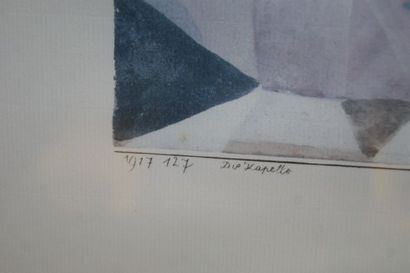 null Reproduction encadrée d'après Klee. 51 x 41 cm