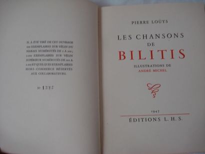 null Pierre LOUYS "Les Chansons de Bilitis" Paris, Editions LHS, 1946