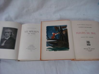 null BAUDELAIRE, Lot de 2 livres : "Les Fleurs du Mal" Editions du Trianon, 1930...