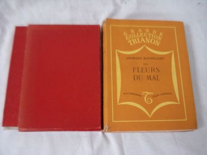 null BAUDELAIRE, Lot de 2 livres : "Les Fleurs du Mal" Editions du Trianon, 1930...