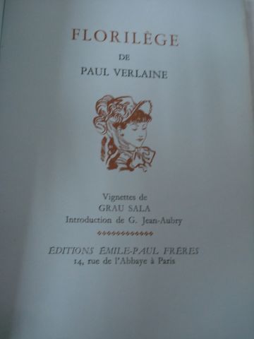 null Paul VERLAINE "Florilège" Editions Emile Paul Frères, 1943. Vignettes d'après...
