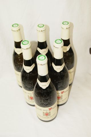 null 6 bouteilles de Châteauneuf des Papes Blanc, Clos des Papes, 2009.