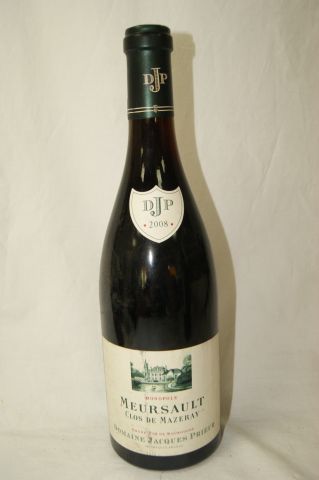 null 1 bouteille de Meursault, Clos de Mazeray, Domaine Jacques Prieur, 2008.