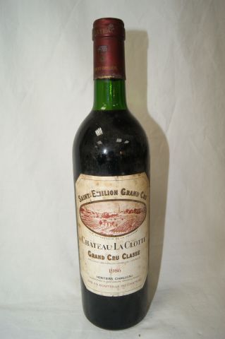 null 1 bouteille de Saint Emilion Grand Cru, Château La Clotte, 1986 (e, LB)