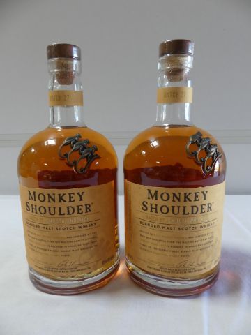 null 2 bouteilles de Whisky 100 cl Monkey Shoulder Batch 27, Smooth and Rich, Blended...