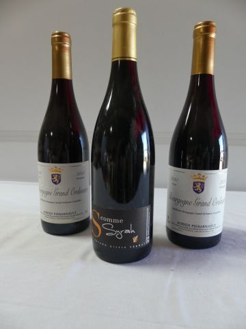 null Lot de 3 bouteilles : 2 bouteilles de Bourgogne Grand Ordinaire, Adrien Pierarnault...
