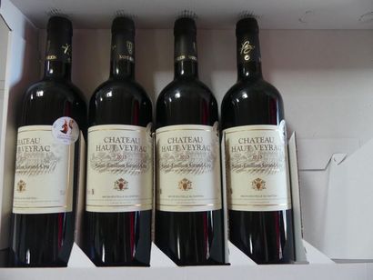 null 4 bouteilles de Château Haut Veyrac, St Emilion Grand Cru, Médaille d'Or, 2...