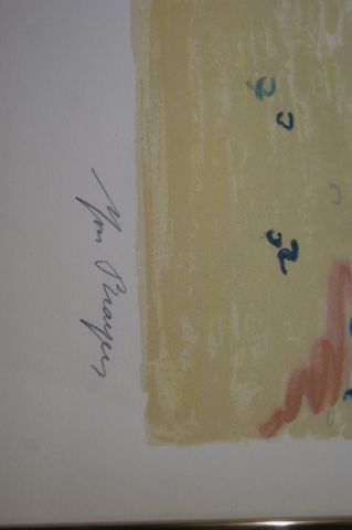 null Yves BRAYER "Chasseur dans un paysage" Lithographie en couleurs. Signée et numérotée...