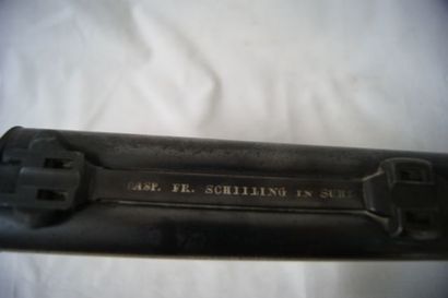 null Fusil de chasse. Double canon, acier damasquiné, marqué "Casp. Fr.Schilling...