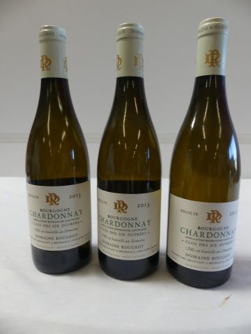 null 3 bouteilles de Bourgogne Chardonnay, Le Clos des Six Ouvrées, Domaine Rougeot,...