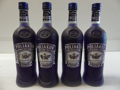 null 4 bouteilles de Vodka Premium Poliakov Guarana (70 cl, 18 %vol.)