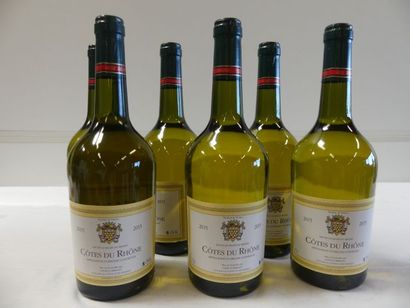 null 6 bouteilles de Côtes du Rhône Blanc, Louis d'Armont, 2015