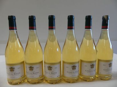 null 6 bouteilles de Côtes du Rhône Blanc, Louis d'Armont, 2013