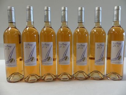 null 7 bouteilles de Côtes de Provence Rosé, La Plage d'Or, La Baie des Iles d'Or,...