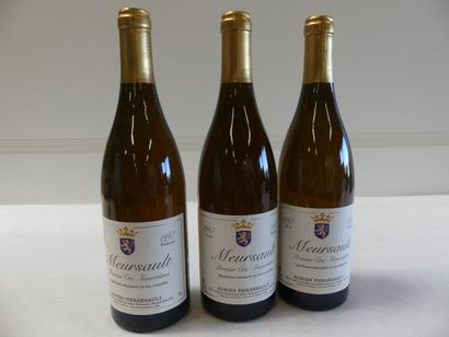 null 3 bouteilles de Meursault Blanc 1er Cru, Genevrières, Adrien Pierarnault, 1...
