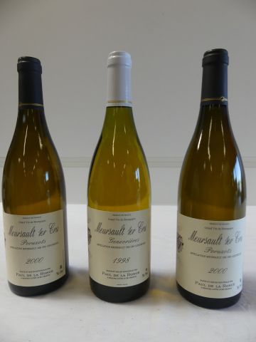 null Lot de 3 bouteilles : 1 bouteille de Meursault 1er Cru Blanc, Genevrières, Paul...