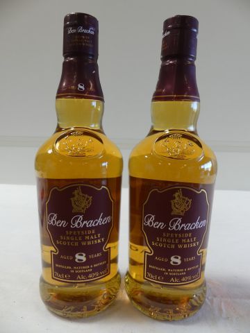 null 2 bouteilles de Whisky Ben Bracken Speyside Single Malt, 8 ans d'âge (70 cl,...