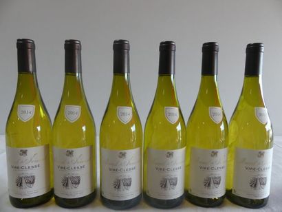 null 6 bouteilles de Bourgogne Blanc, Viré Clessé, Marcel de Normont, 2014