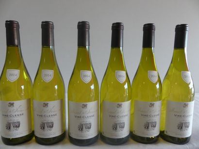 null 6 bouteilles de Bourgogne Blanc, Viré Clessé, Marcel de Normont, 2014