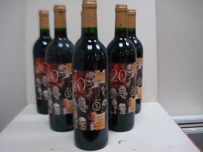 null 6 bouteilles de Bordeaux 2000, cuvée "Highlights of the 20th Century" (ea)