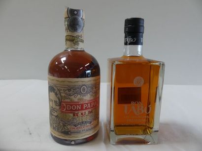 null Lot de 2 bouteilles : 1 bouteille de Rhum Dom Papa, The Spirit of Dom Papa,...