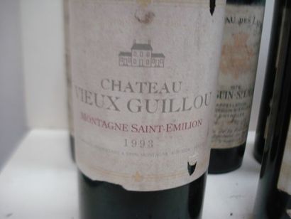 null Lot de 6 bouteilles de vin rouge : 3 de Château des Laurets 1974 (esa, LB),...