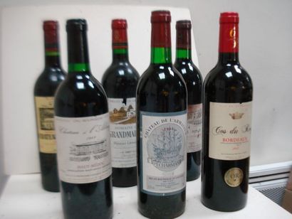 null Lot de 6 bouteilles de vin rouge : 1 de Cos du Roy 2015, 1 de Château de l'Armateur...