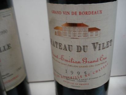 null Lot de 6 bouteille de vin rouge : 2 Château Baron-Bellevue 1989 (ela, B), Lamotte-Robin...