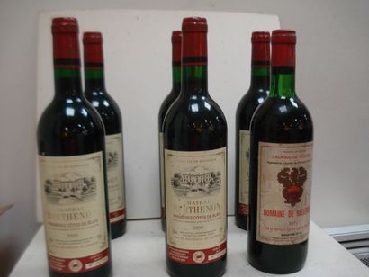 null 5 bouteilles de Château Berthenon, 2000 (2 LB). On y joint une bouteille de...