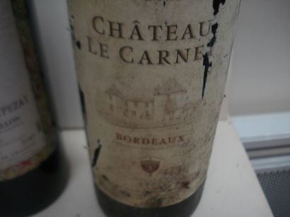 null Lot de 6 bouteilles de vin rouge : 2 domaine du Grand Parc 1979 (LB), Château...