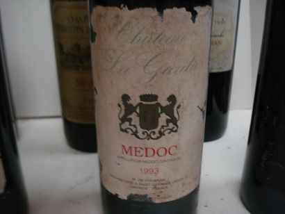 null Lot de 6 bouteilles de vin rouge : Château Bessan Segur 199? (esa, LB), Château...
