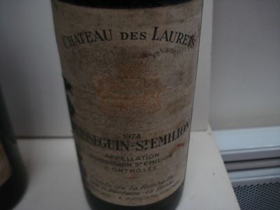 null Lot de 6 bouteilles de vin rouge : 2 Château Godeau (LB), 2 Château des Laurets...