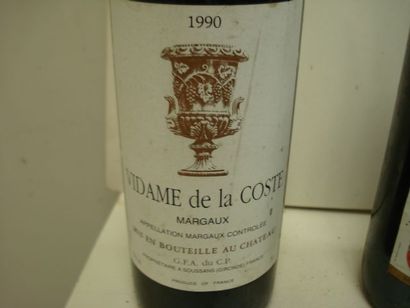 null Lot de 6 bouteilles de vin rouge : Château Baron Bellevue 1989 (LB), Château...