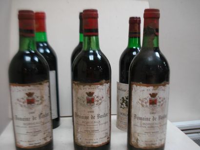 null Lot de 6 bouteilles de vin rouge : 3 de Domaine de Bastor 1980 (es, B), Domaine...