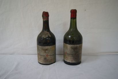 null 2 bouteilles de Beaune Grèves, 1949 (es, B et TB, manque l'étiquette de la date...