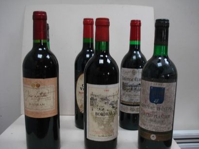 null Lot de 6 bouteilles de vin rouge : 1 de Médoc Select 1978, 1 de Château Côtes...