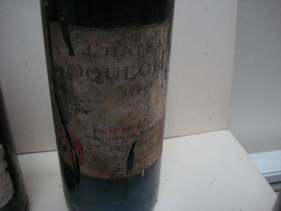 null Lot de 6 bouteilles de vin rouge : 1 de Château Sigognac 1990, 1 de Château...