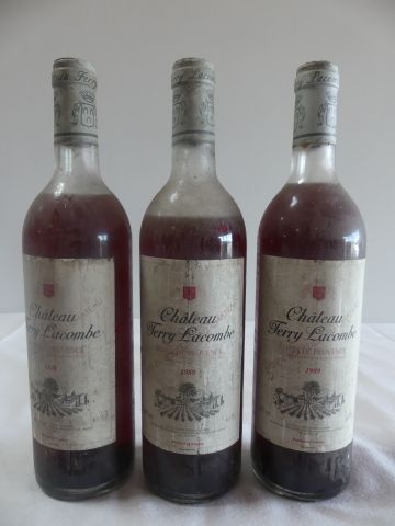 null 3 bouteilles de Côtes de Provence, Château Terry Lacombe, Propriétaire Récoltant,...