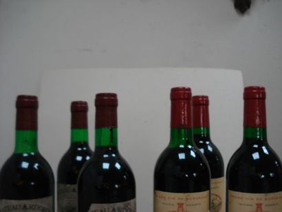 null Lot de 6 bouteilles de vin rouge : 3 de Corbières, Château Ardolou 1980 et 3...