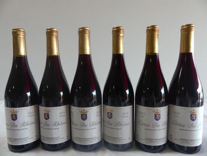 null 6 bouteille de Côtes du Rhône, Adrien Pierarnault, 2014